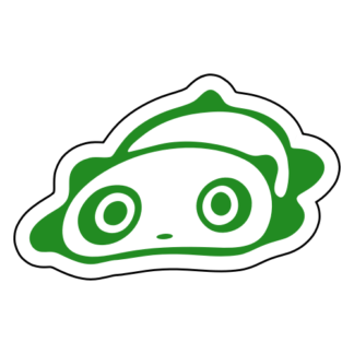 Floppy Panda Sticker (Green)